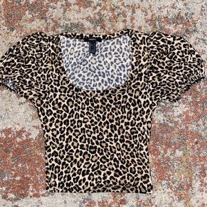 Forever 21 leopard shirt